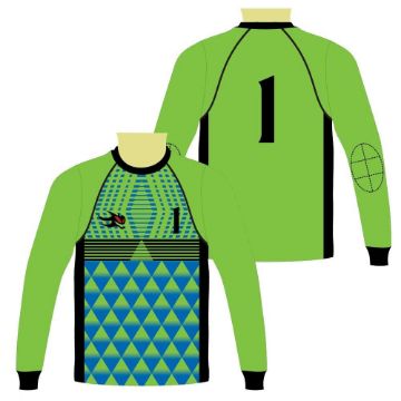 Picture of Goalie Jersey with Padded Elbows, Lightweight Fabric, US Standard Size & Full Sleeves Unisex Soccer Shirt