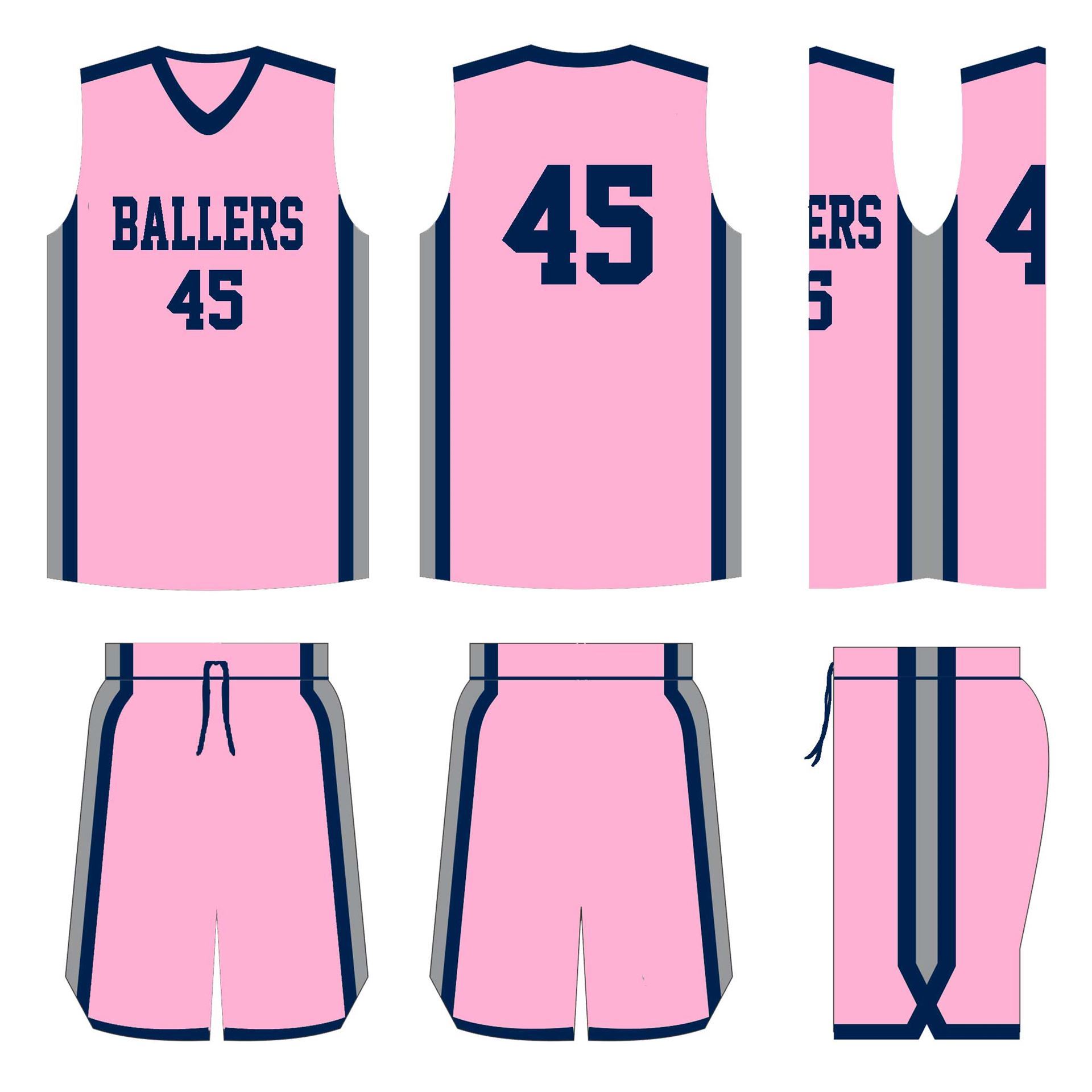 pink color basketball jersey