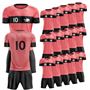 Picture of Lot of 15 Unisex Soccer Apparel (Jersey and Shorts) Custom Made for You in Any Ten Sizes with Numbers and Logo. Style 109