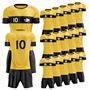 Picture of Lot of 15 Unisex Soccer Apparel (Jersey and Shorts) Custom Made for You in Any Ten Sizes with Numbers and Logo. Style 109