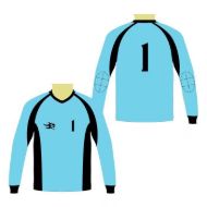 Picture of Goalie Jersey with Padded Elbows, Lightweight Fabric, US Standard Size & Full Sleeves Unisex Soccer Shirt