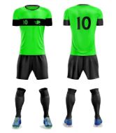 Picture of Custom Made Soccer Game Uniform Kits with Team Logo and Player Numbers. Style N109C.