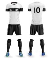 Picture of Custom Made Soccer Game Uniform Kits with Team Logo and Player Numbers. Style N109C.