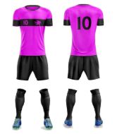 Picture of Custom Made Soccer Game Uniform Kits with Team Logo and Player Numbers. Style N109C.