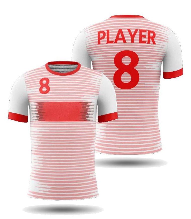 Picture of Custom Made in Full Sublimation Soccer Game Uniform Jersey with All Decorations Included. Style 248J.