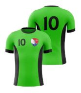 Picture of Custom Made Soccer Game Uniform Jersey with Team Logo and Player Numbers. Style 103J.