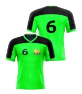 Picture of Custom Made Soccer Game Uniform Jersey with Team Logo and Player Numbers. Style 619J.