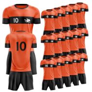 Picture of Lot of 15 Soccer Apparel (Jersey and Shorts) Custom Made for You with Numbers and Logo on Jersey. Style 109. Special