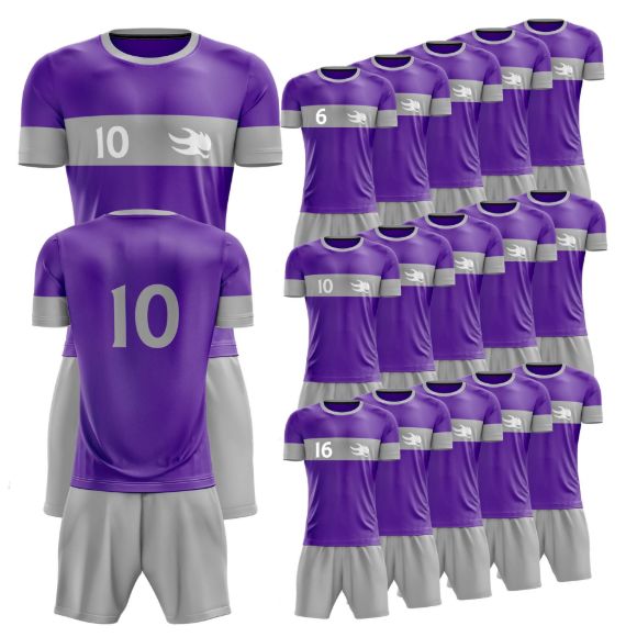 Picture of Lot of 15 Soccer Apparel (Jersey and Shorts) Custom Made for You with Numbers and Logo on Jersey. Style 109. Special