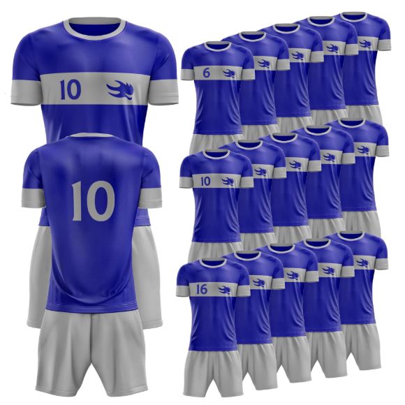 Picture of Lot of 15 Soccer Apparel (Jersey and Shorts) Custom Made for You with Numbers and Logo on Jersey. Style 109. Special