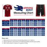 Picture of Custom Made Soccer Game Uniform Kits with Team Logo and Player Numbers. Style N109C.