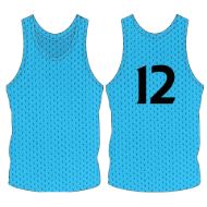 Picture of Custom Made Sleeveless Training Vest with Player Number Center Back. Style 905-03.