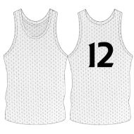 Picture of Custom Made Sleeveless Training Vest with Player Number Center Back. Style 905-03.