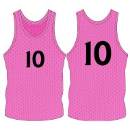 Picture of Custom Made Sleeveless Training Vest with Player Number Center Chest and Center Back. Style 905-04.