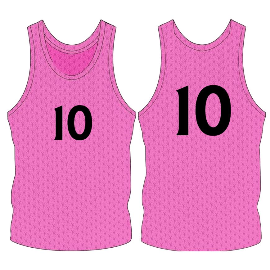 Picture of Custom Made Sleeveless Training Vest with Player Number Center Chest and Center Back. Style 905-04.