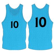 Picture of Custom Made Sleeveless Training Vest with Player Number Center Chest and Center Back. Style 905-04.