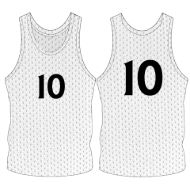 Picture of Custom Made Sleeveless Training Vest with Player Number Center Chest and Center Back. Style 905-04.