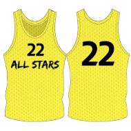 Picture of Custom Made Sleeveless Training Vest with Club Name and Number at the Chest and Number Center Back. Style 905-07.