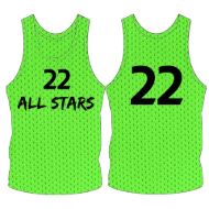 Picture of Custom Made Sleeveless Training Vest with Club Name and Number at the Chest and Number Center Back. Style 905-07.