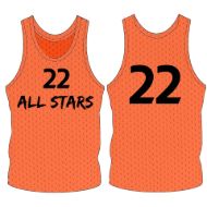 Picture of Custom Made Sleeveless Training Vest with Club Name and Number at the Chest and Number Center Back. Style 905-07.