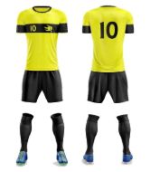 Picture of Custom Made Soccer Game Uniform Kits with Team Logo and Player Numbers. Style 109C.