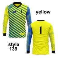 Picture of Goal Keeper Jersey with Padded Elbows, Lightweight Fabric, Sublimated Design and Full Sleeves. Unisex Soccer Shirt.